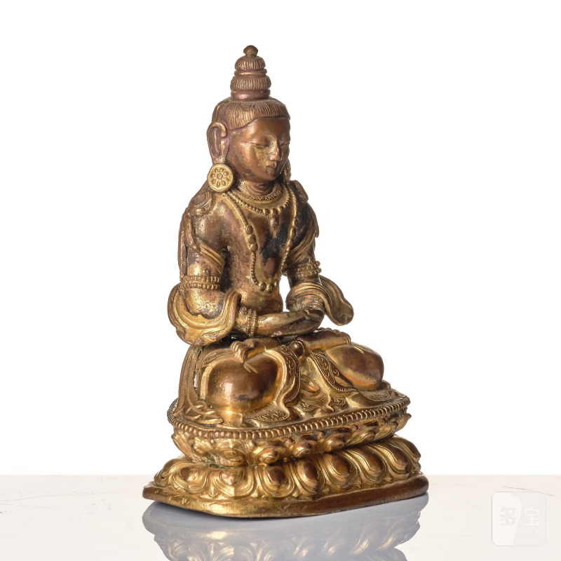 A gilt copper alloy figure of Amitayus, - 图6